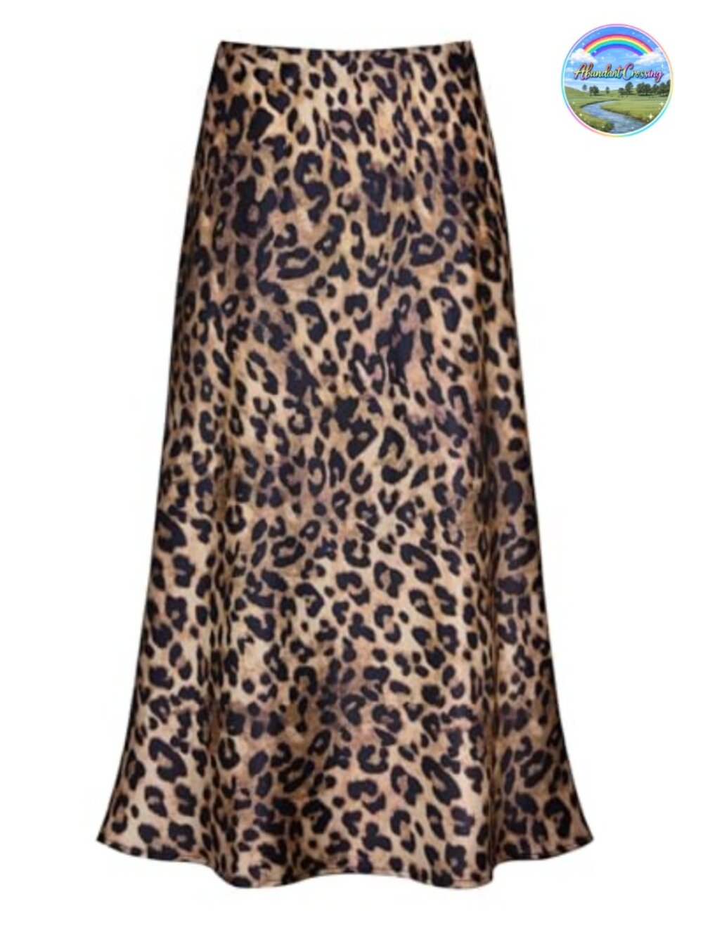 Satin Midi Skirt High Waisted A Line Flowy Long Skirt